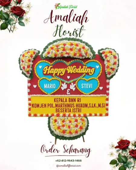 Papan Bunga Pernikahan Braja Caka